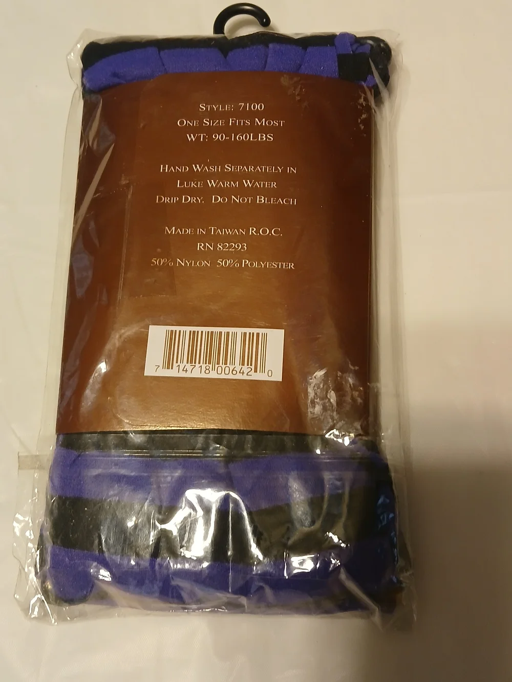 Leg Avenue Black and Purple Striped Tights